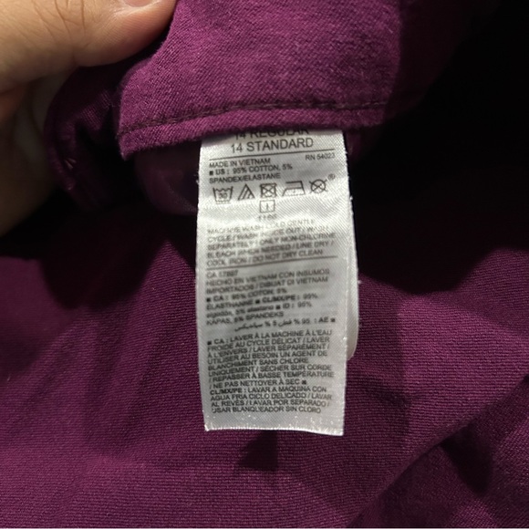 Old Navy Women’s Rich Purple Chinos - Picture 4 of 4